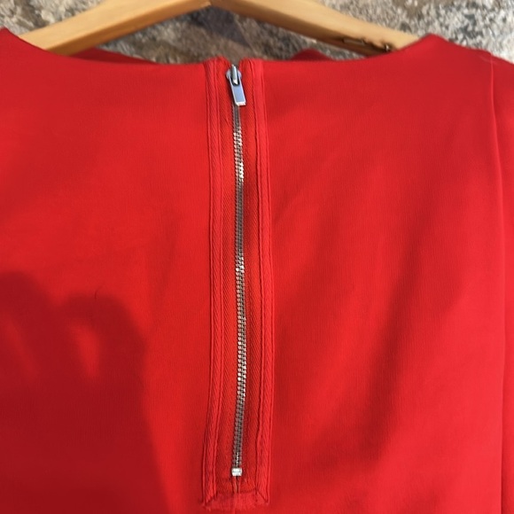 J. Crew women’s classic Ponte Knit Exposed Zipper red dress, 3/4 sleeves Size xs - Picture 6 of 6